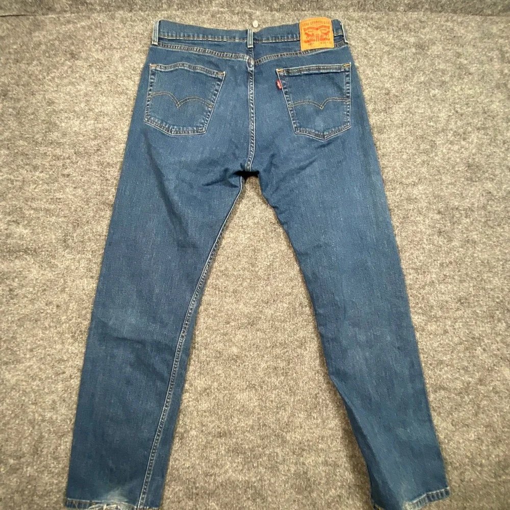 Levis 505 Regular Fit Jeans Mens 36x32 Medium Wash Blue Straight Leg Denim‎
